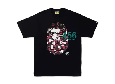 A BATHING APE X SQUID GAME APE HEAD TEE "Black"