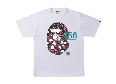 A BATHING APE X SQUID GAME APE HEAD TEE "White"