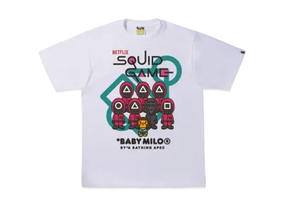 A BATHING APE X SQUID GAME BABY MILO TEE "White"