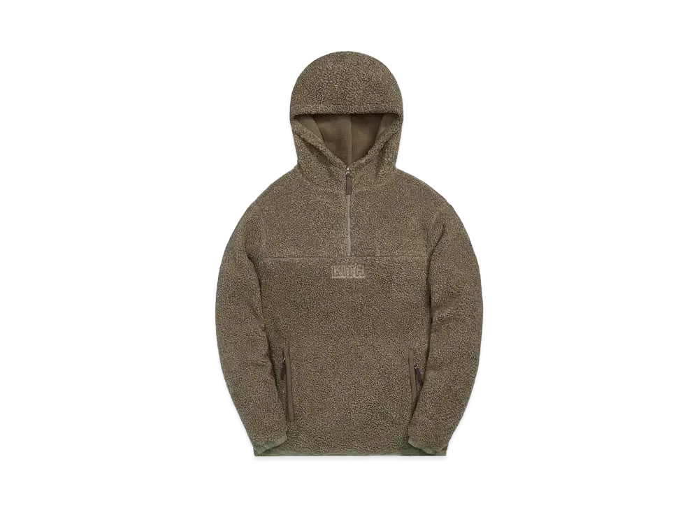 Kith Bonded Sherpa Quarter Zip Hoodie "Cypress"