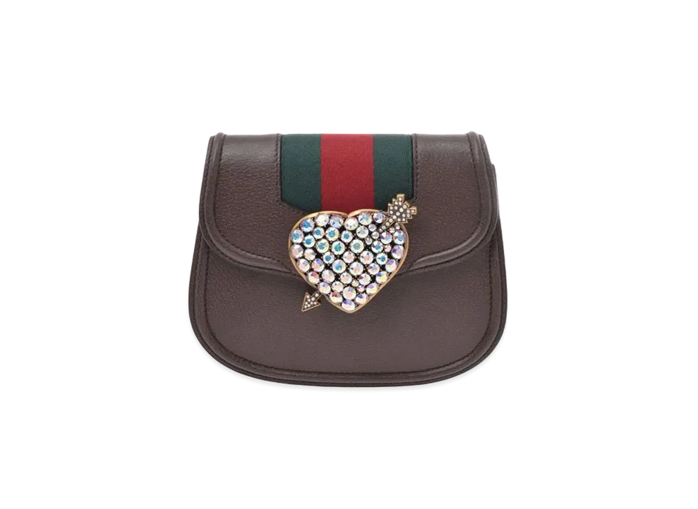 グッチ トーテム クリスタル ハート ショルダーバッグ "ブラウン" 500756 CWGET 2594