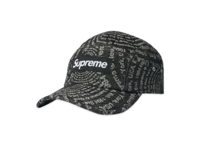 Supreme Circles Jacquard Denim Camp Cap "Black"