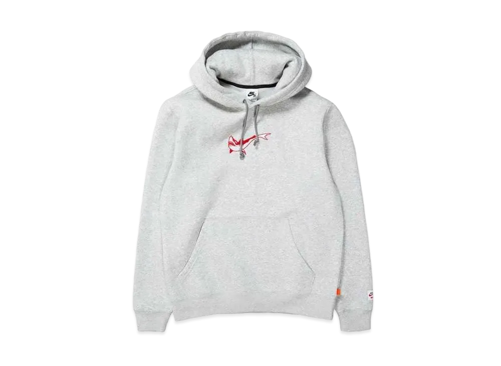 Nike SB OSKI FLEECE SKATE PULLOVER HOODED SWEATSHIRT "Grey Heather"