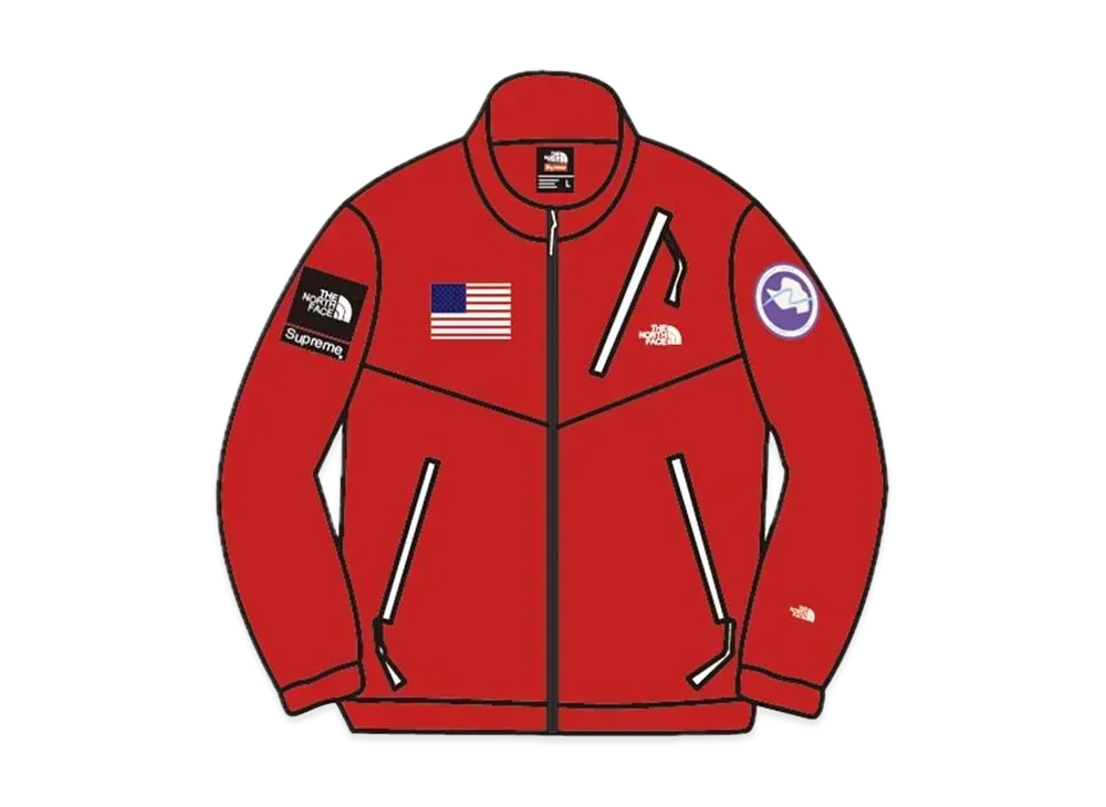 Supreme x The North Face Polartec Fleece Jacket "Red"