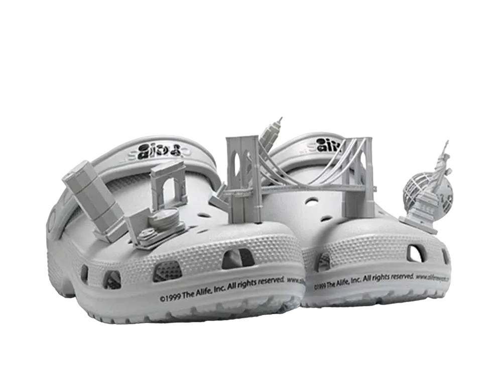 エーライフ × クロックス ディミトリ クロッグ アート "グレー"