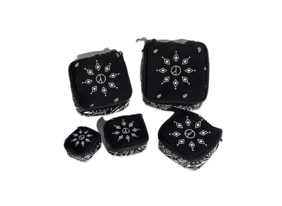 PEACEMINUSONE PMO BANDANA POUCH SET #1 "Black" / G-DRAGON