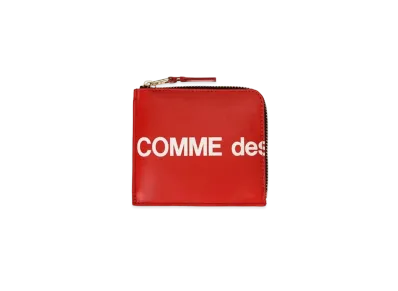COMME des GARCONS Huge-Logo Zip Wallet "Red"