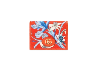 GUCCI Flora GG Marmont Mini Wallet Japan Exclusive "Orange"