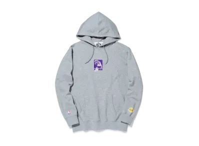 XLARGE x New Era x NBA LAKERS MIX LOGO PULLOVER HOODED SWEAT "Gray"