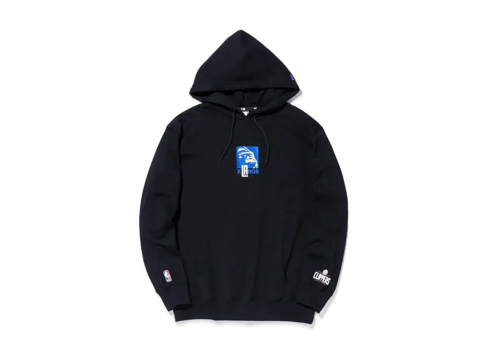 XLARGE x New Era x NBA CLIPPERS MIX LOGO PULLOVER HOODED SWEAT "Black"