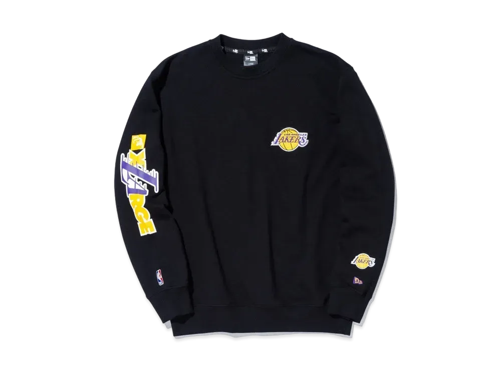 XLARGE x New Era x NBA LAKERS STANDARD LOGO CREWNECK SWEAT "Black"