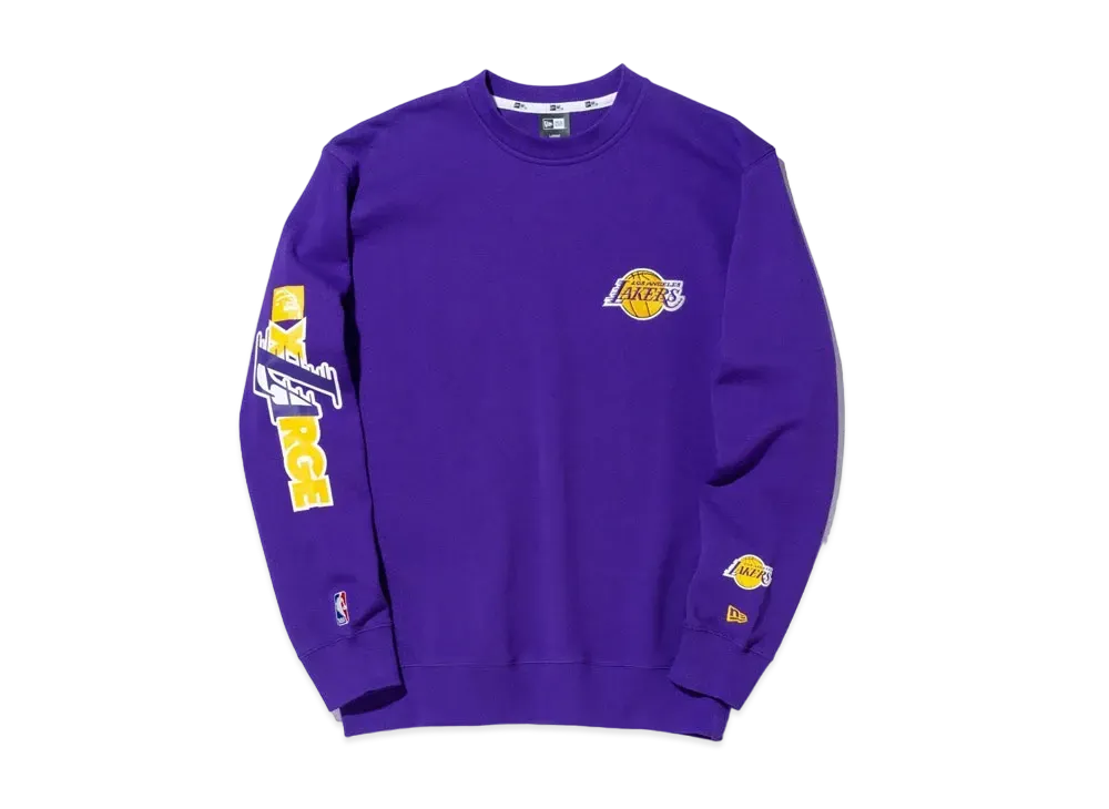 XLARGE x New Era x NBA Lakers Standard Logo Crewneck Sweat "Purple"