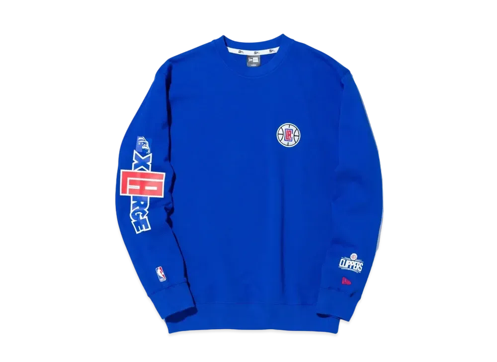XLARGE x New Era x NBA CLIPPERS STANDARD LOGO CREWNECK SWEAT "Blue"