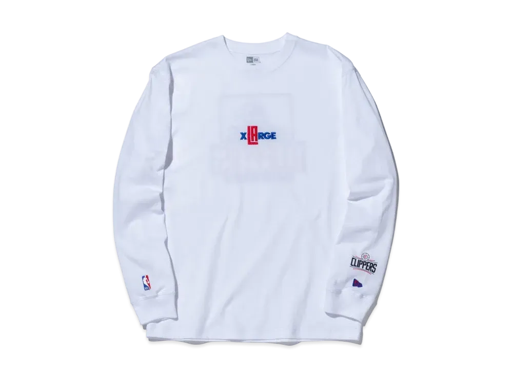 XLARGE x New Era x NBA CLIPPERS STANDARD LOGO LS TEE "White"