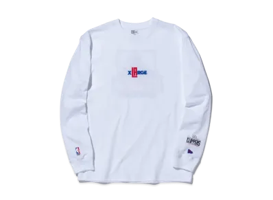 XLARGE x New Era x NBA CLIPPERS STANDARD LOGO LS TEE "White"