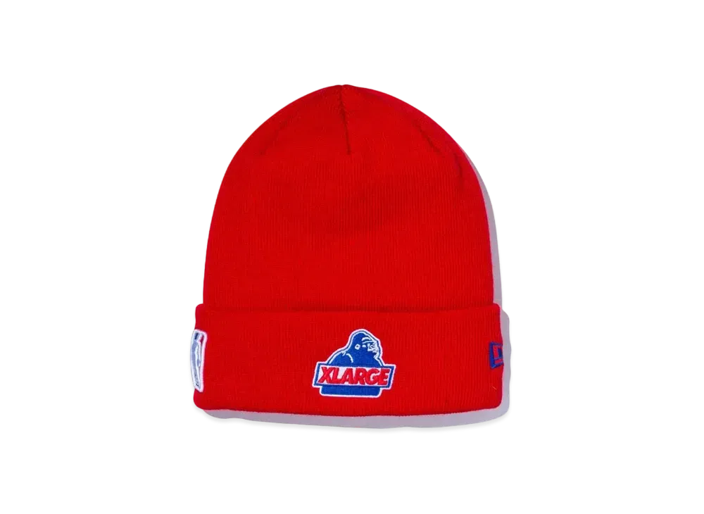 XLARGE x New Era x NBA CLIPPERS MIX LOGO CUFF BEANIE "Red"