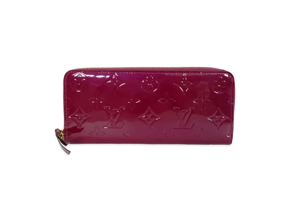 Louis Vuitton Monogram Vernis Portefeuille Clemence "Magenta"
