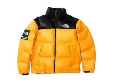 Supreme x The North Face Leather Nuptse Jacket "Yellow"