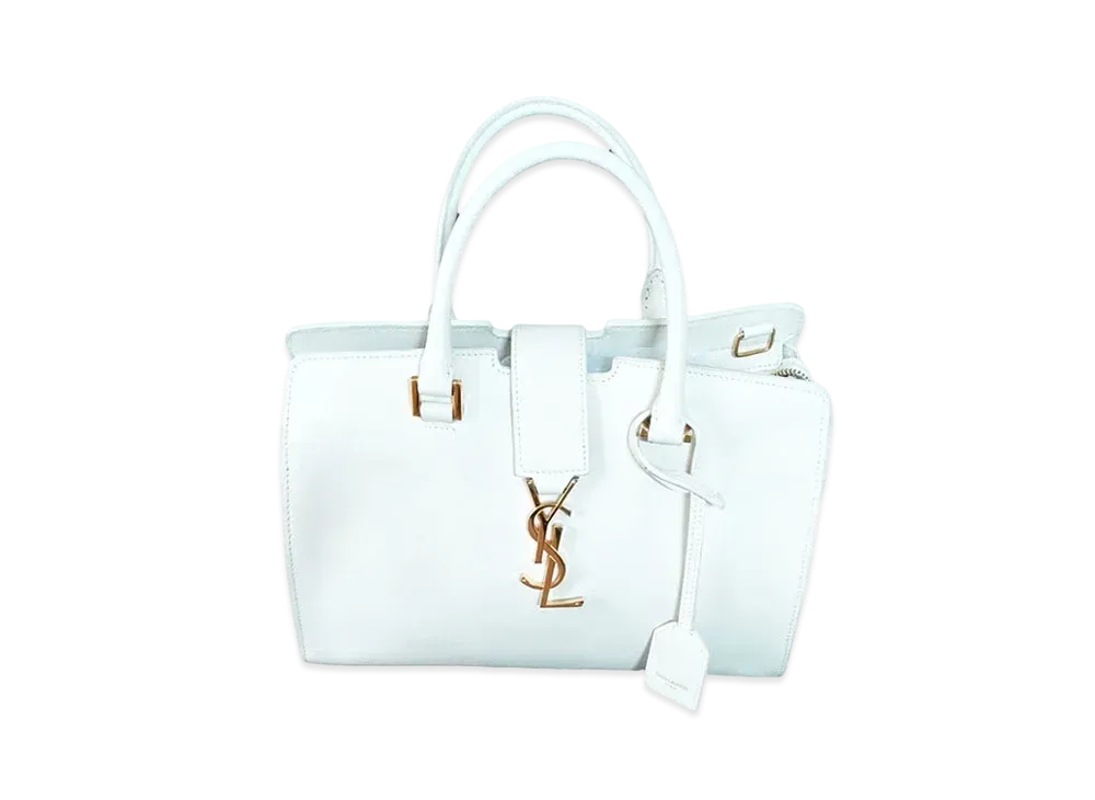 サンローラン ベイビーカバス ハンドバッグ "ホワイト" 424868