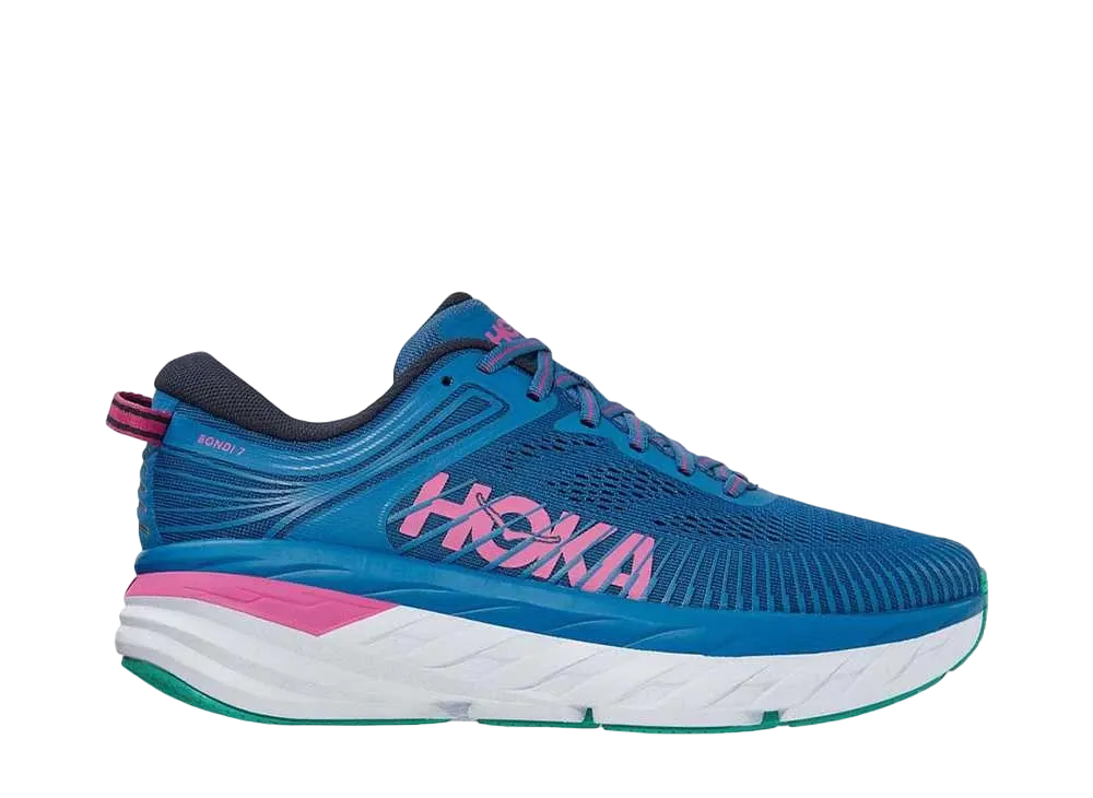 Hoka Women's Bondi 7 "Vallarta Blue/Phlox Pink"