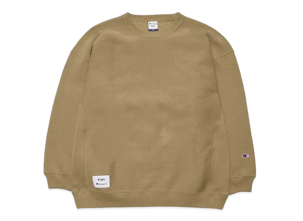 Wtaps ACADEMY / CREW NECK / COTTON. CHAMPION. REVERSE WEAVE "Beige" (780)