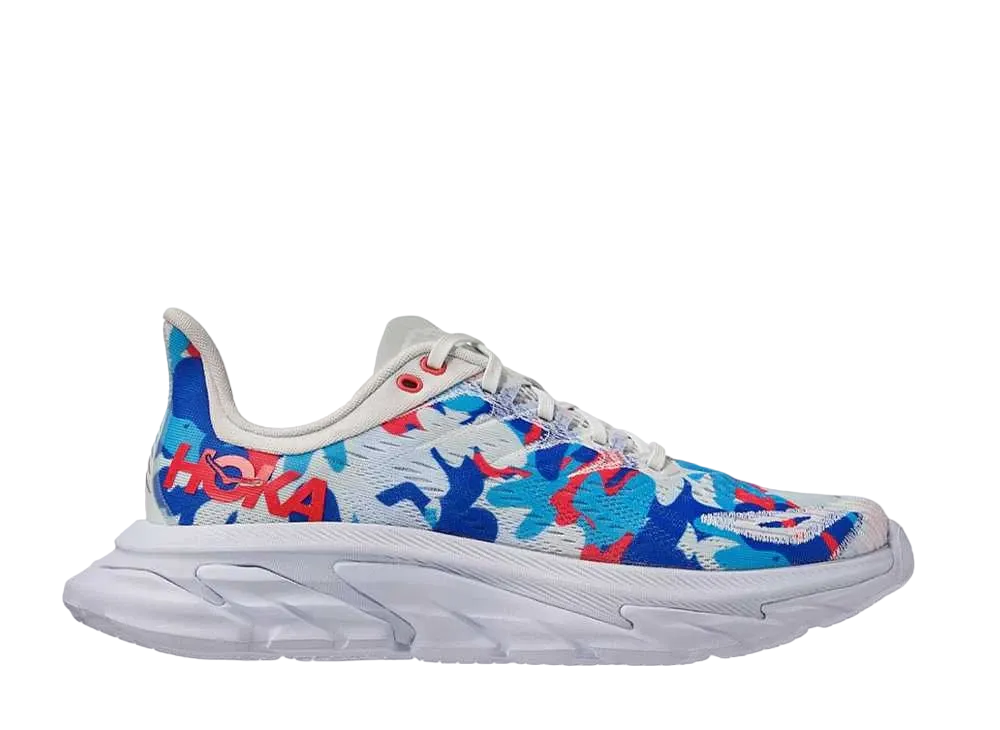 Hoka Clifton Edge "Geometric White/Ballard Blue"