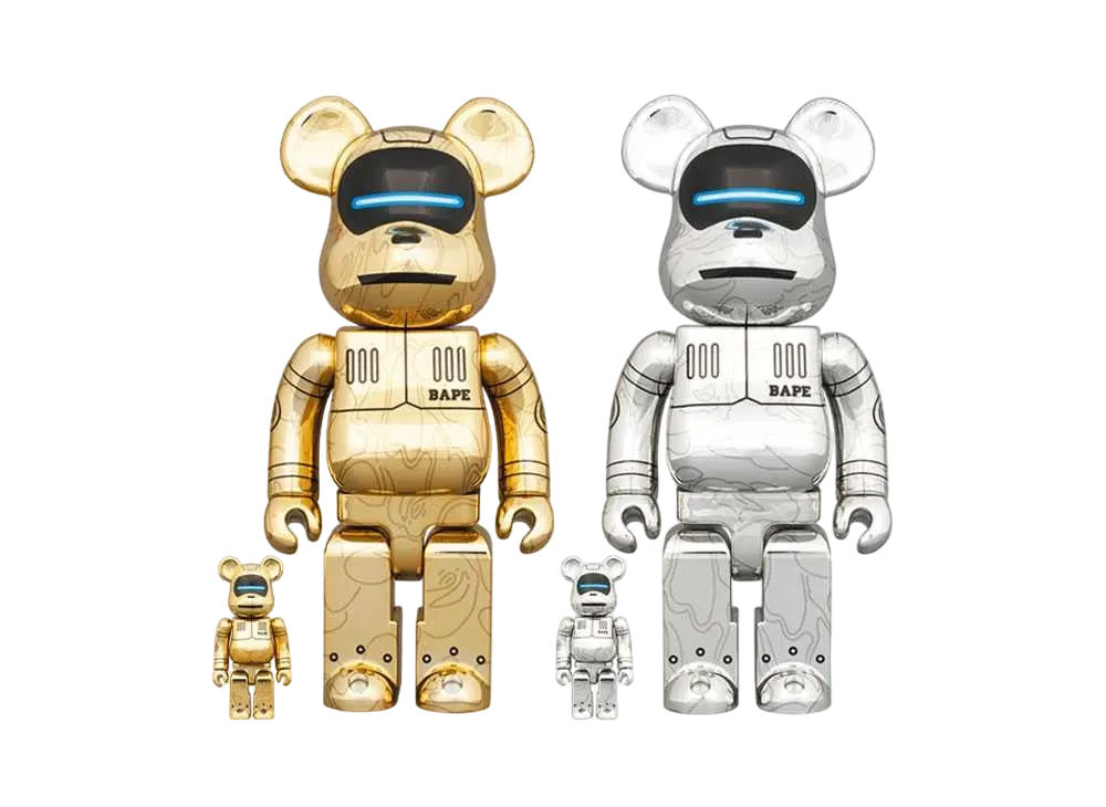 Bearbrick SORAYAMA × BABY MILO(R) 100% & 400% GOLD / SILVER Ver.