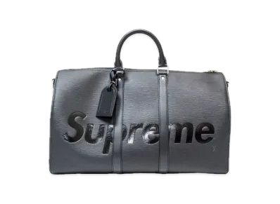 Supreme × Louis Vuitton Keepall 45 Bag Epi and Taiga Leather "Black"