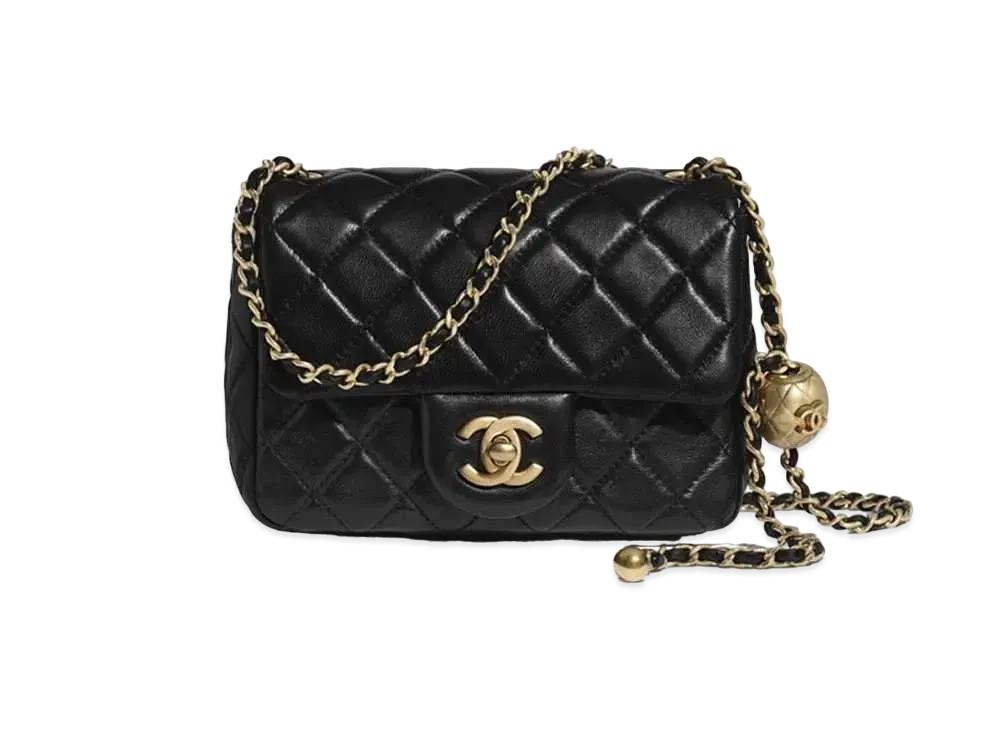 シャネル チェーン フラップバッグ ミニマトラッセ ラムスキン