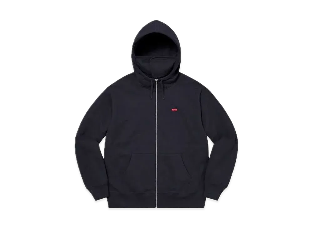 Supreme Small Box Facemask Zip Up Hooded Sweatshirt "Navy"