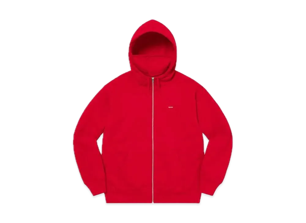 Supreme Small Box Facemask Zip Up Hooded Sweatshirt "Red"