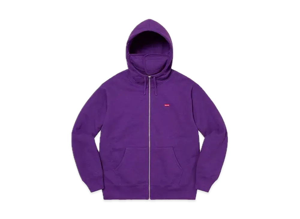 Supreme Small Box Facemask Zip Up Hooded Sweatshirt "Purple"