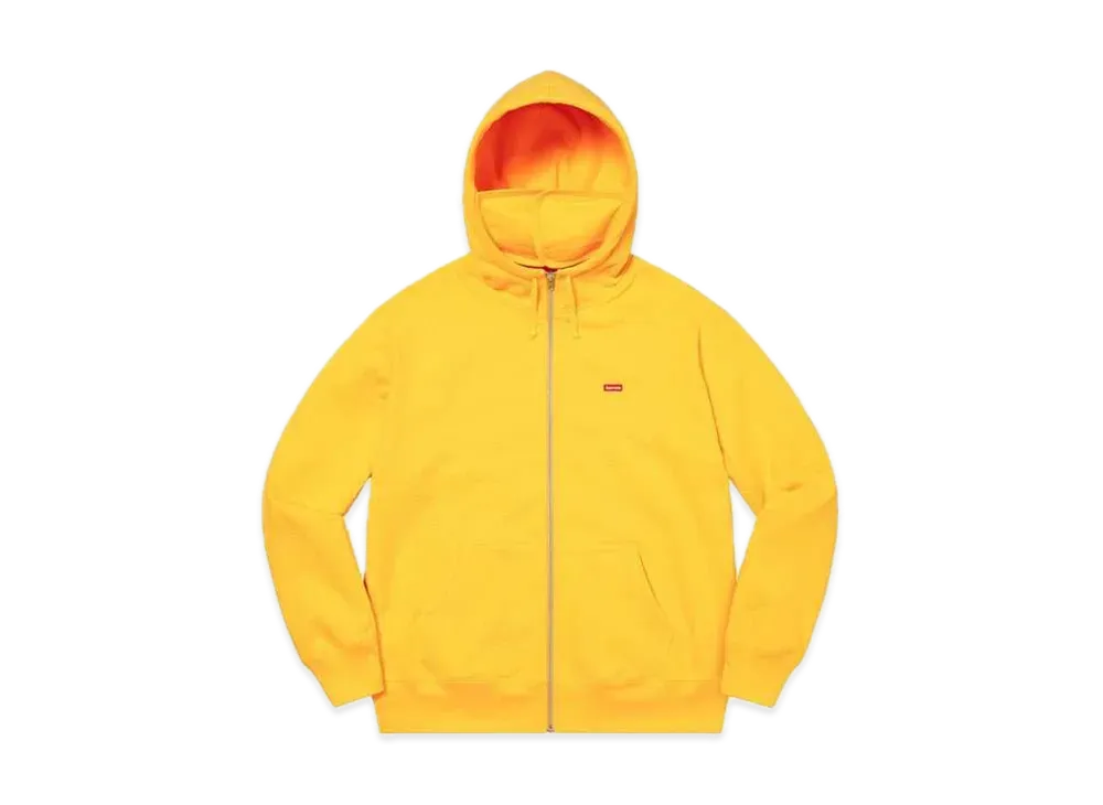 Supreme Small Box Facemask Zip Up Hooded Sweatshirt "Yellow"