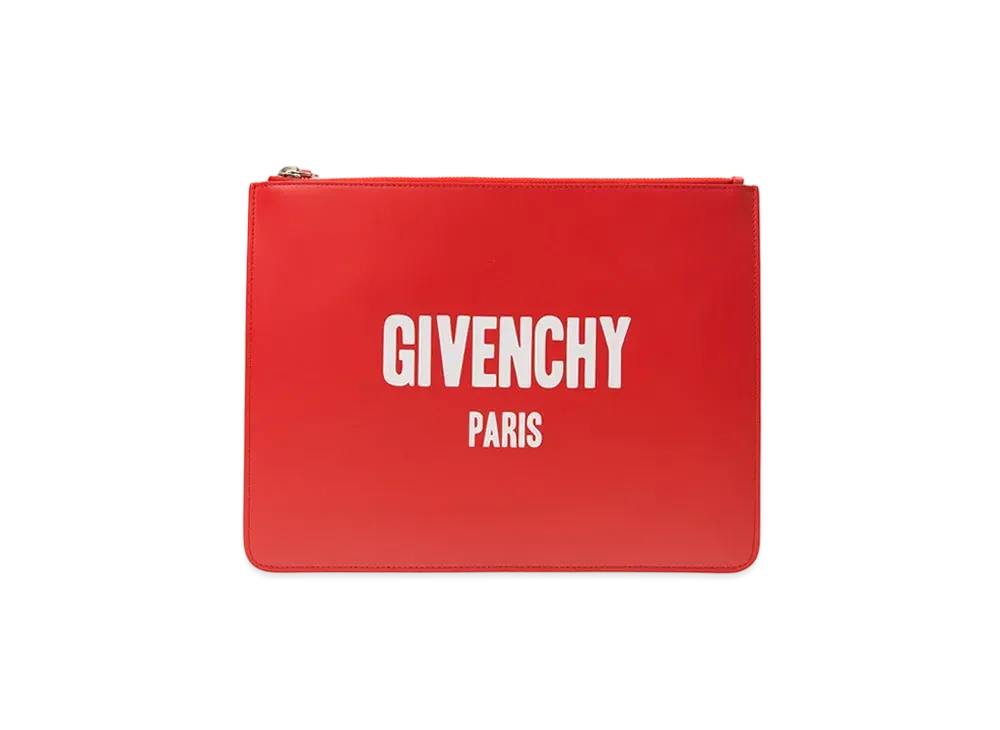 GIVENCHY Logo Clutch bag "Red"