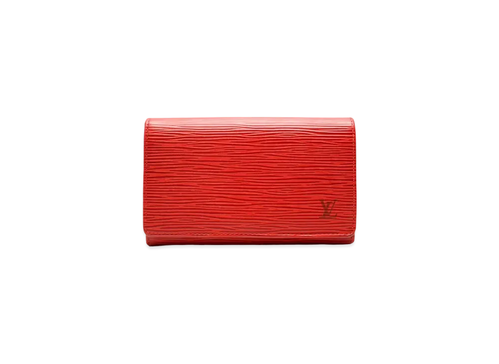 Louis Vuitton Epi Porte-monnaie Bie Tresor "Castilean Red"