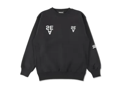 WIND AND SEA A32(RVS.COPY) REFLECTION BRUSHED CREW NECK "Black"