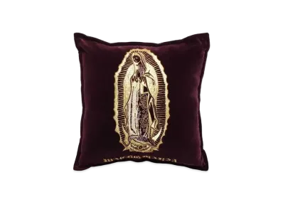 WACKO MARIA MARIA VELOUR CUSHION "Bordeaux"