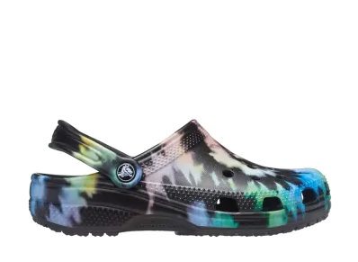 クロックス クラシック クロッグ "タイ ダイ/ブラック マルチ カラー"