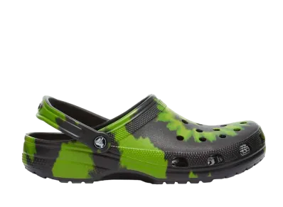 クロックス クラシック クロッグ "タイ ダイ/ブラック/ライム パンチ"
