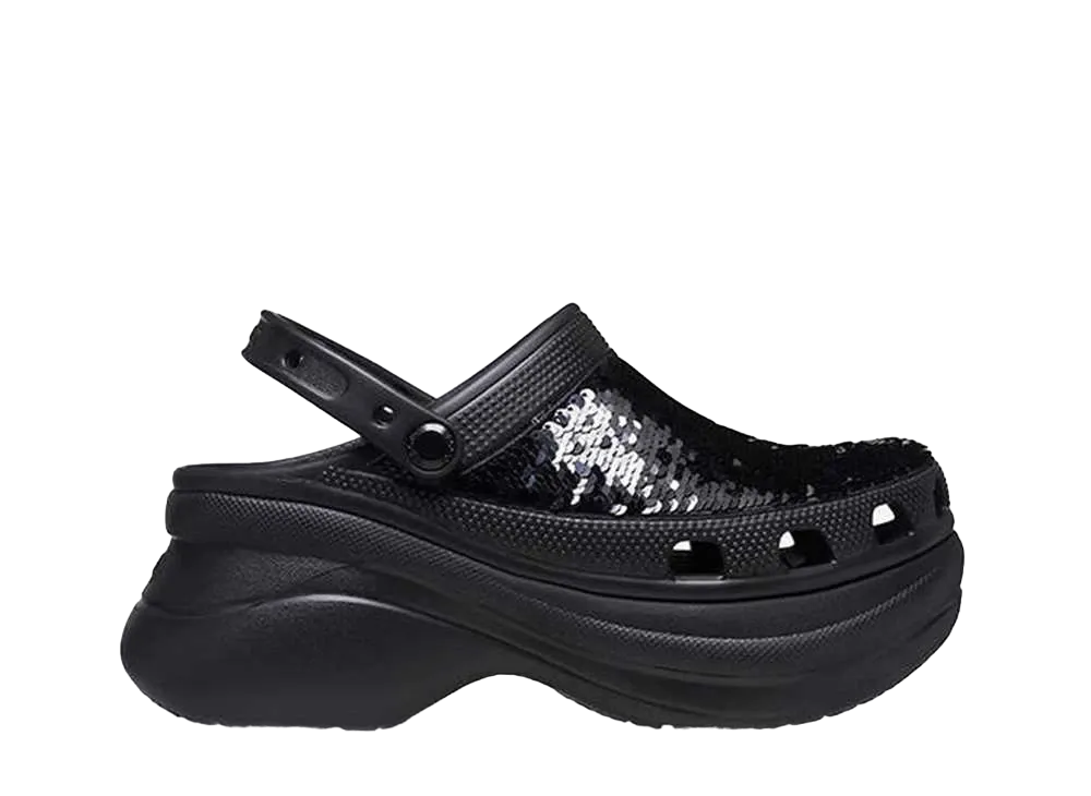 クロックス ウィメンズ クラシック ベイ クロッグ "シークイン ブラック"