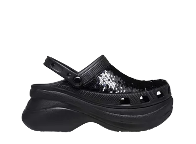 クロックス ウィメンズ クラシック ベイ クロッグ "シークイン ブラック"