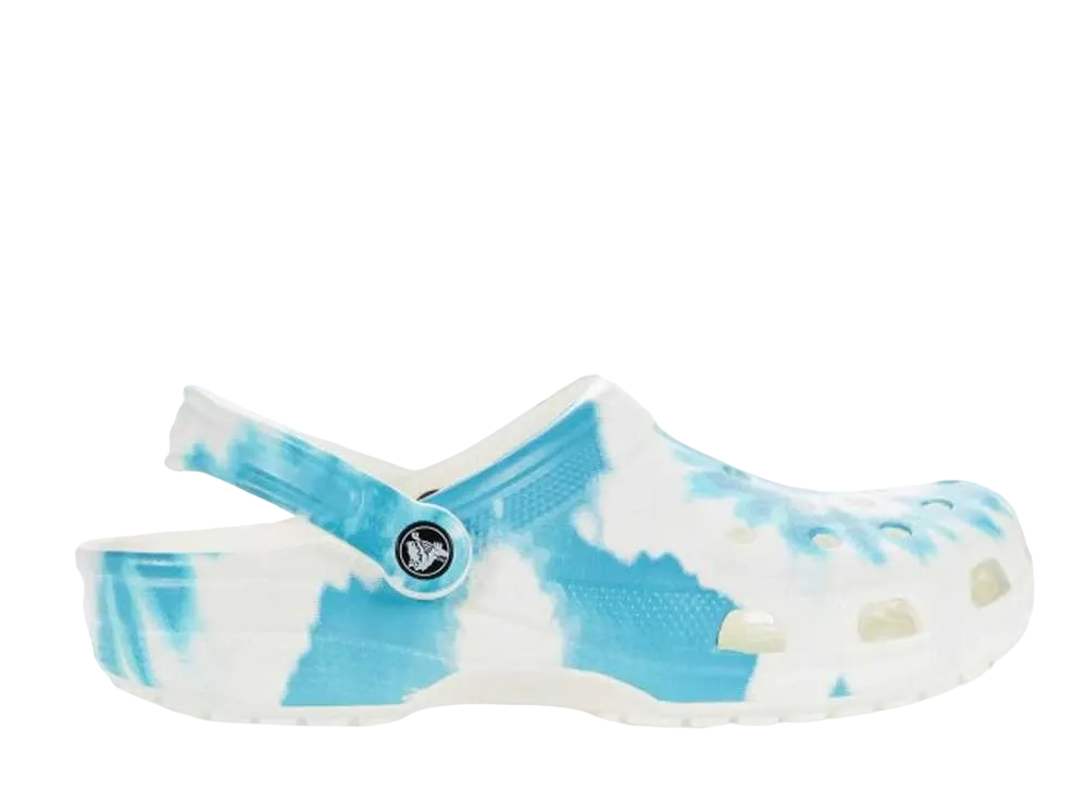 クロックス クラシック クロッグ "タイ ダイ/デジタル アクア"