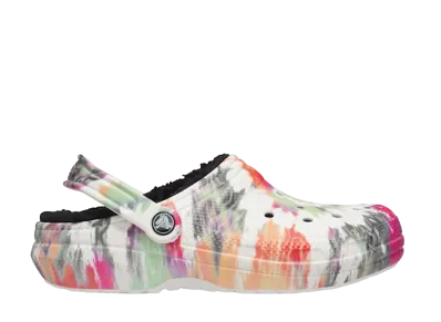 クロックス クラシック タイ ダイ ラインド クロッグ "ブラック/マルチ"
