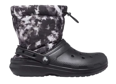 クロックス クラシック ラインド ネオ パフ ブート "タイ ダイ/ブラック"