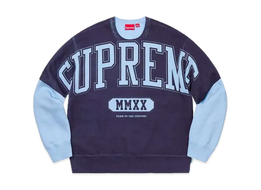 Supreme Overprint Crewneck "Ice Blue"