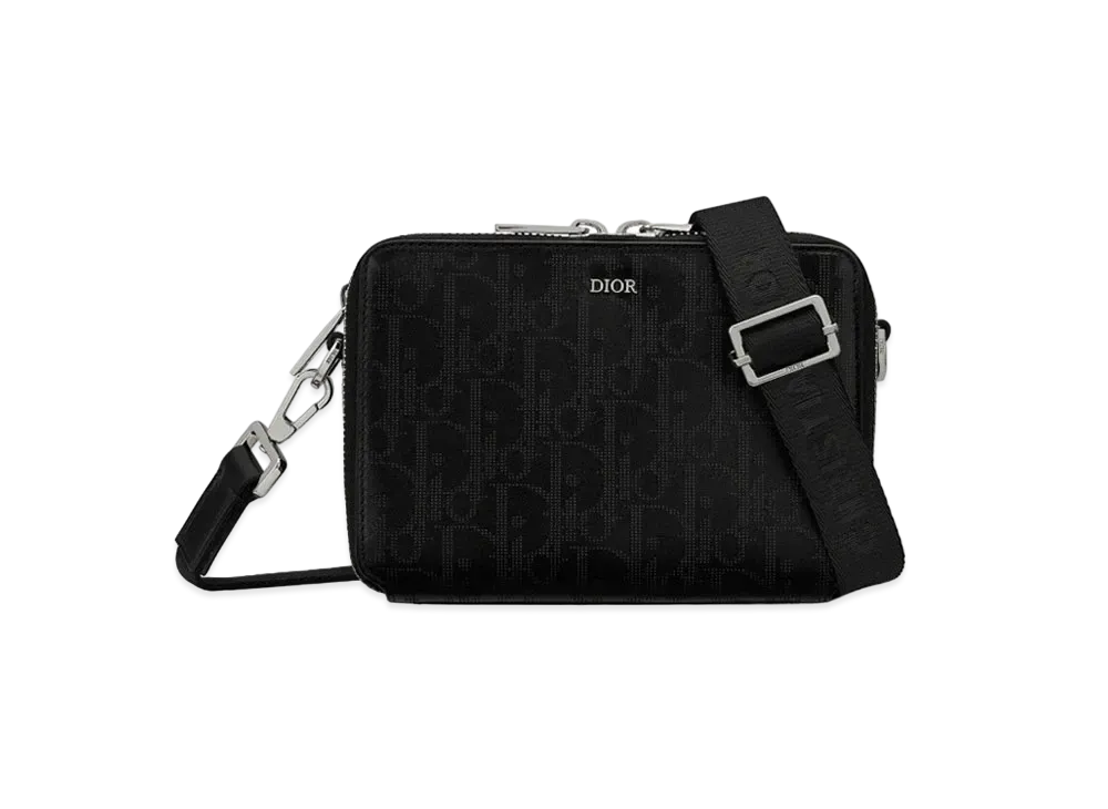 Dior Messenger Pouch Dior Oblique Galaxy Leather "Black"
