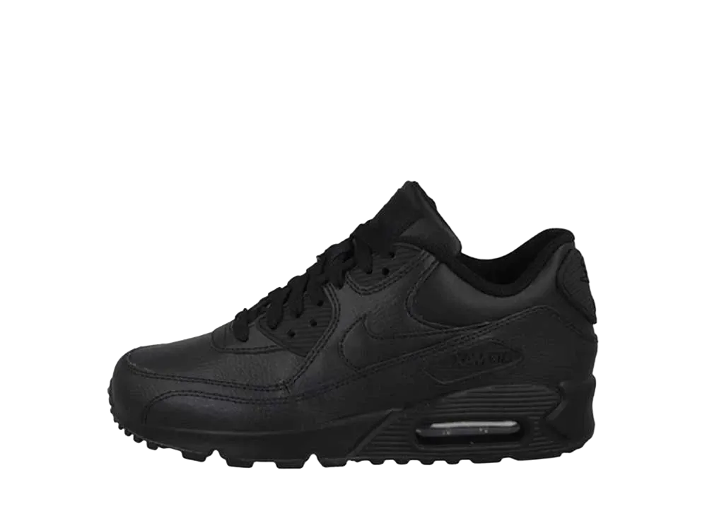 ナイキ GS エアマックス90 "レザー トリプルブラック"