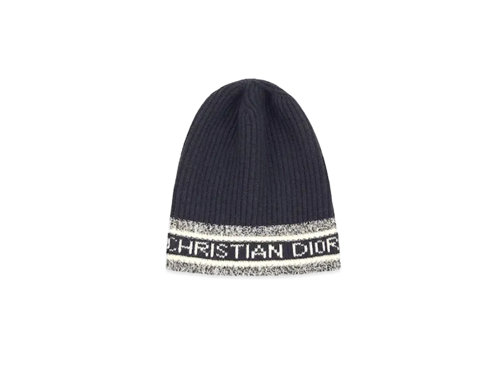 Dior D-WHITE Hat Navy Blue Wool and Cashmere "Bleu marine"