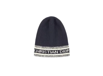 Dior D-WHITE Hat Navy Blue Wool and Cashmere "Bleu marine"