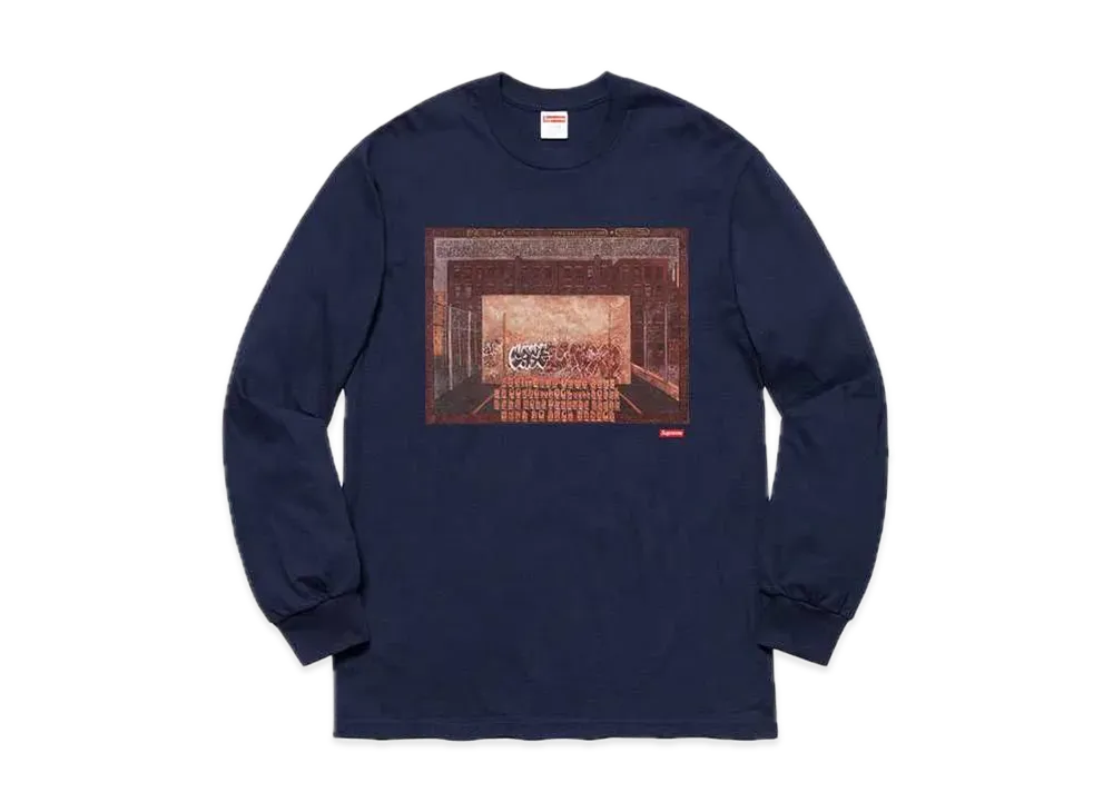 Supreme Martin Wong Attorney Street L/S Tee "Navy"